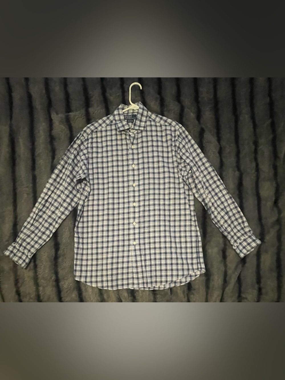 Polo by Ralph Lauren Blue and White Plaid Button-Down Shirt
